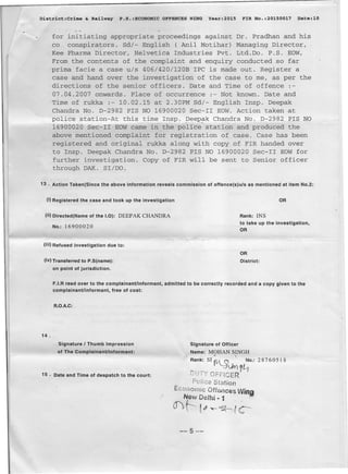 PFC's Action Against Gensol Promoters: EoW Transfer Due To Fake Documents PFC's Action Against Gensol Promoters: EoW Transfer Due To Fake Documents